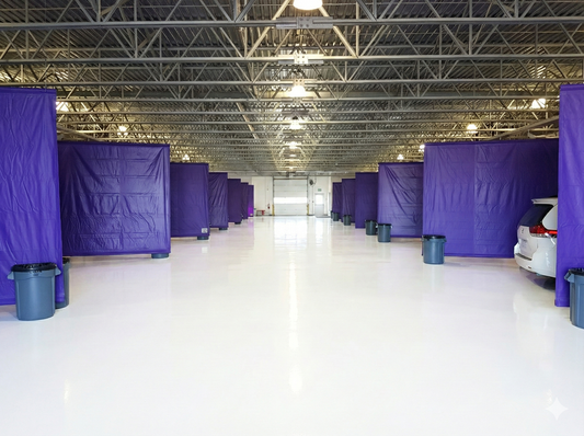 Car Wash Curtain 10' high x 20' long (Solid Vinyl)