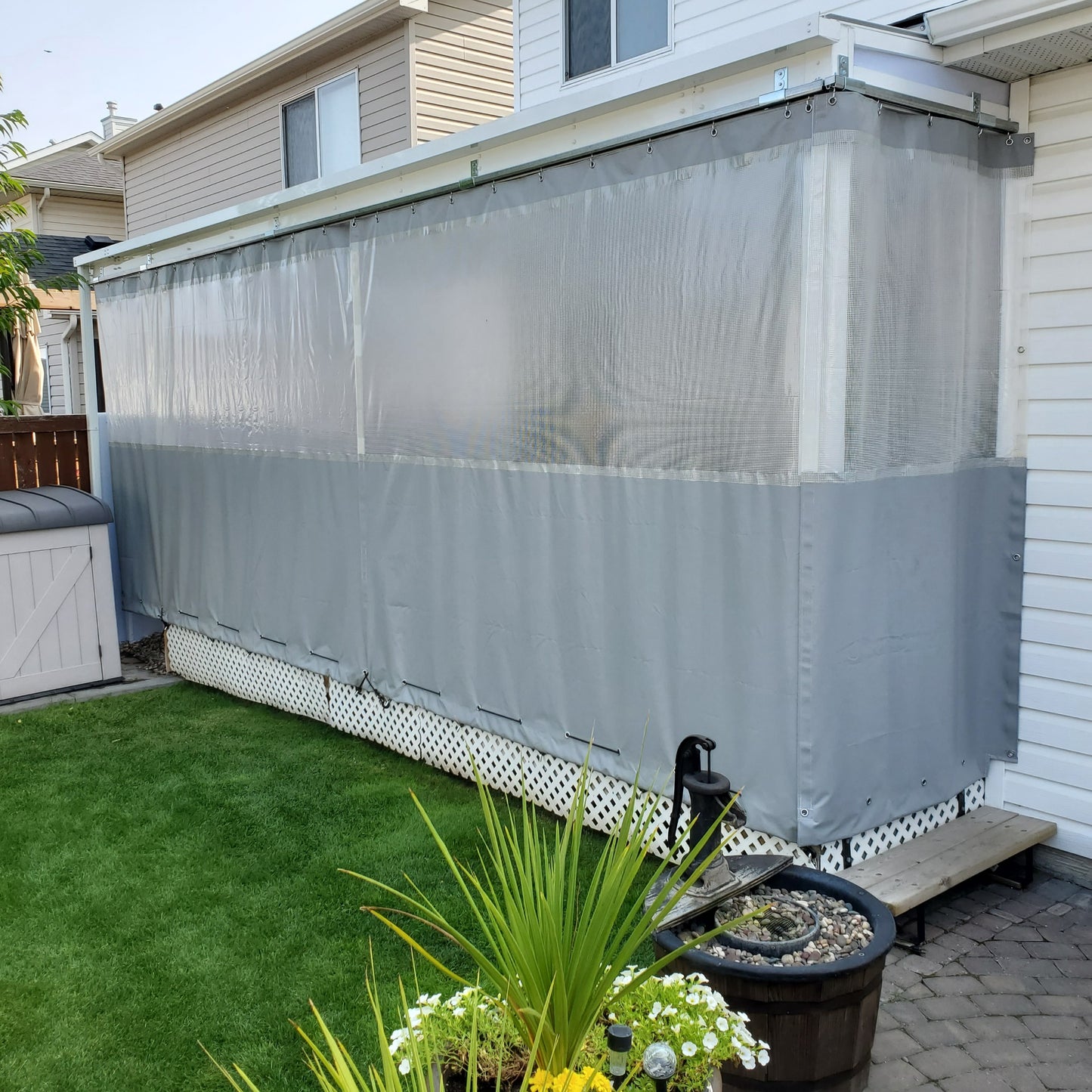 Track & Trolley Curtain Kit 10' x 18' (With Window & Hardware)