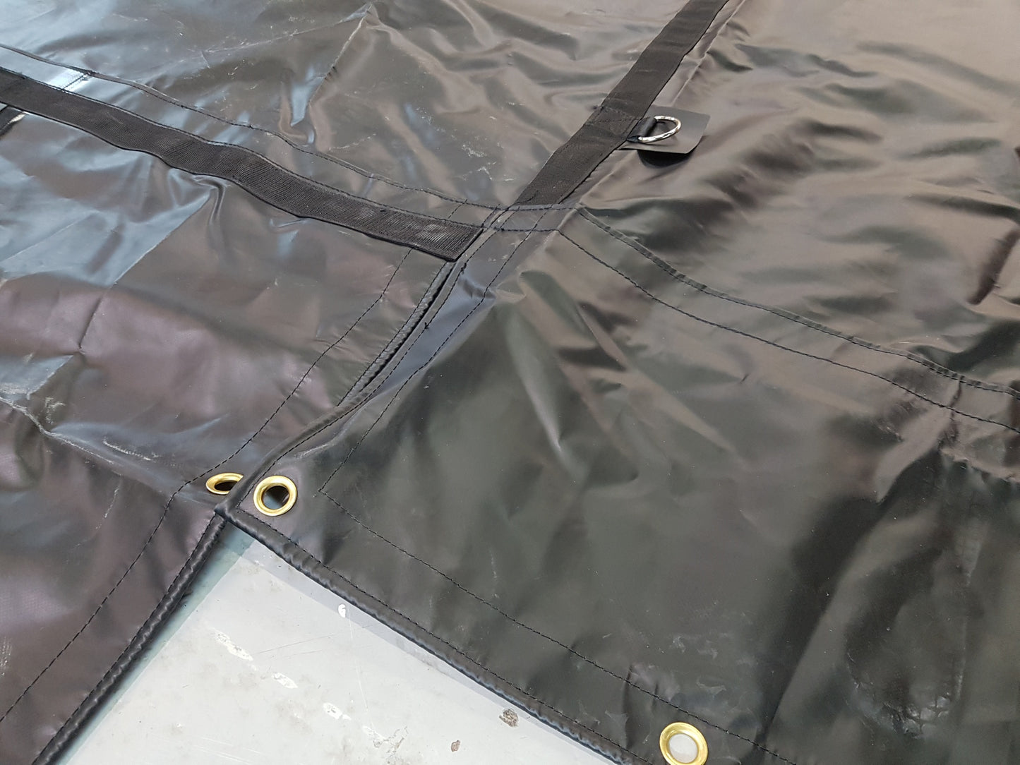 24' Wide x 18' Long Lumber Tarp With 8' x 8' Flap