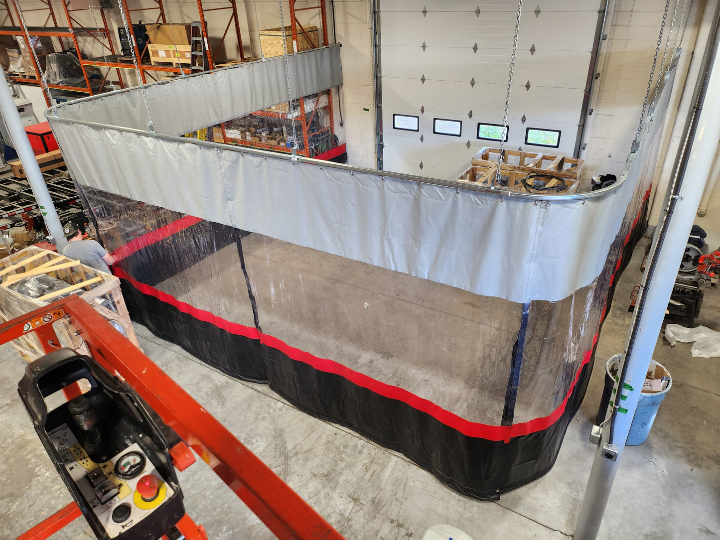 Track & Trolley Curtain Kit 10' x 18' (With Window & Hardware)