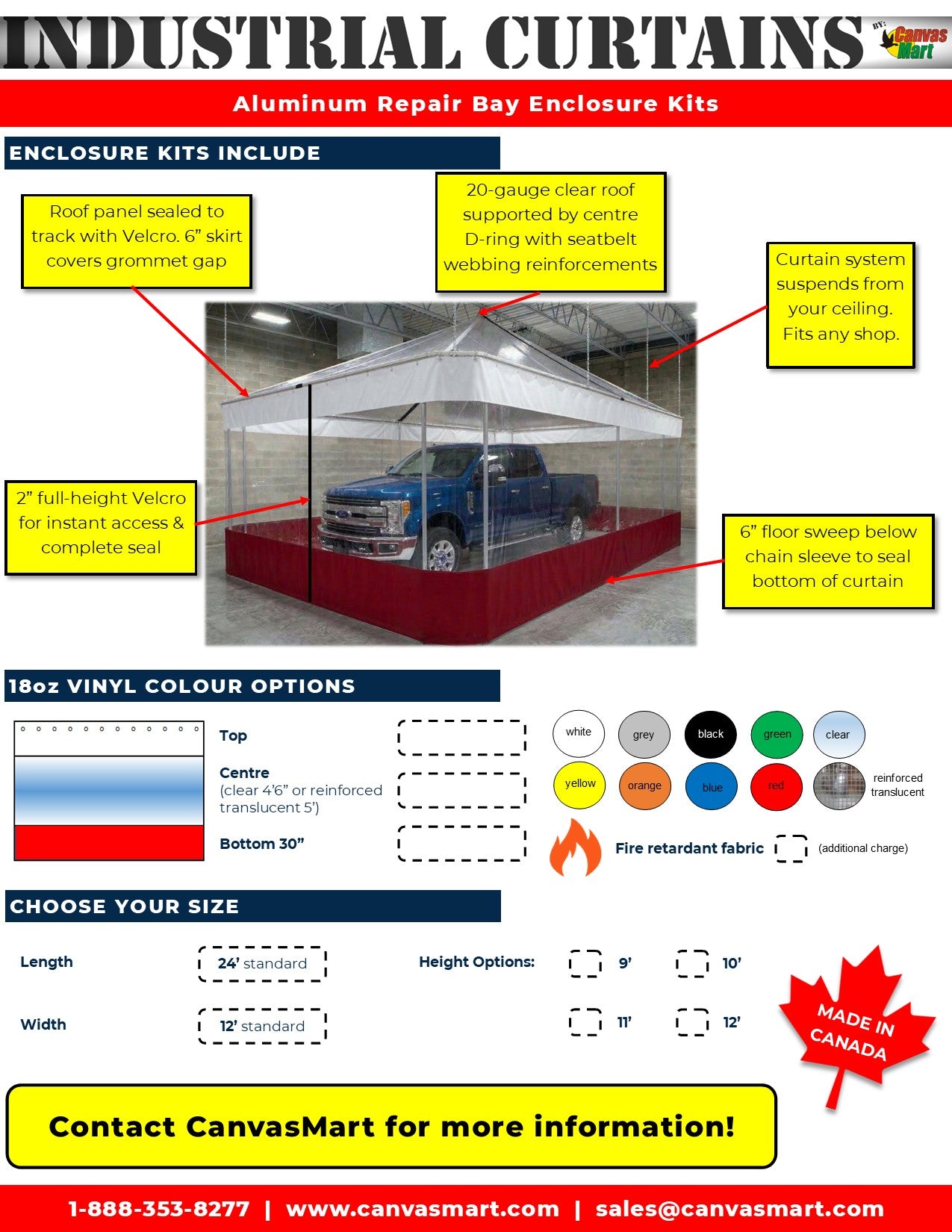 Aluminum Repair Bay Enclosure Kit (12' x 24')