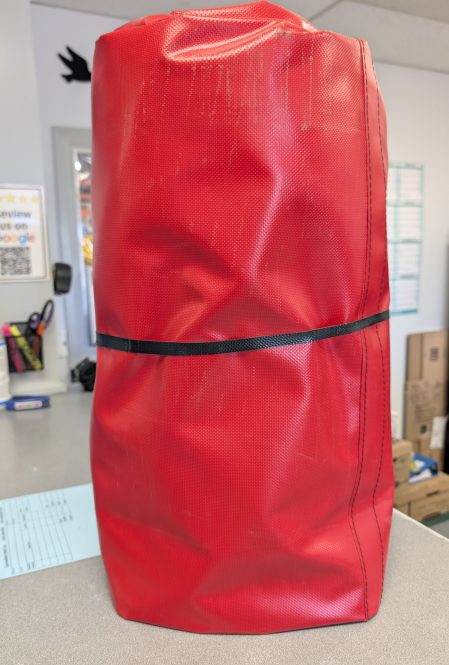 Asphalt Tarp 16' x 7' (for End Dump) (RED 18oz Vinyl)