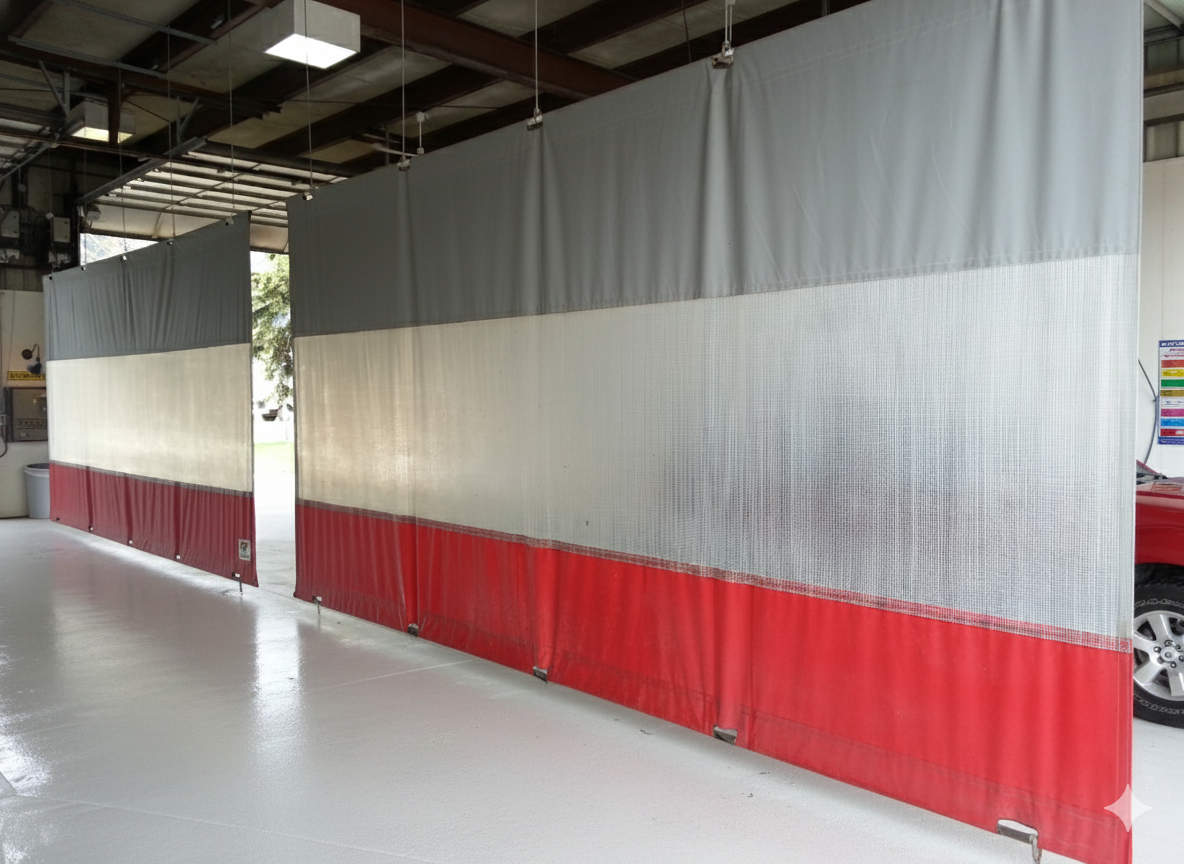 Car Wash Curtain 10' high x 24' long (With Window)