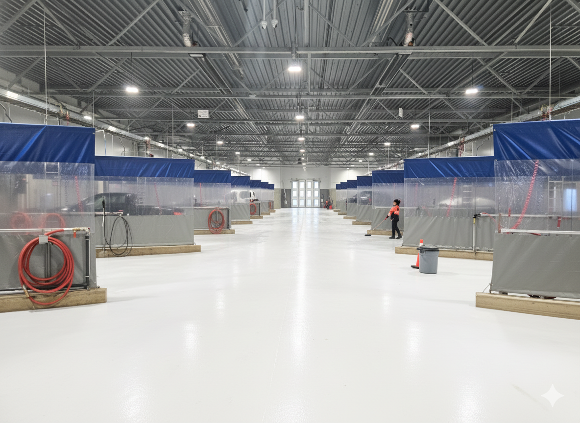 Car Wash Curtain 10' high x 24' long (With Window)