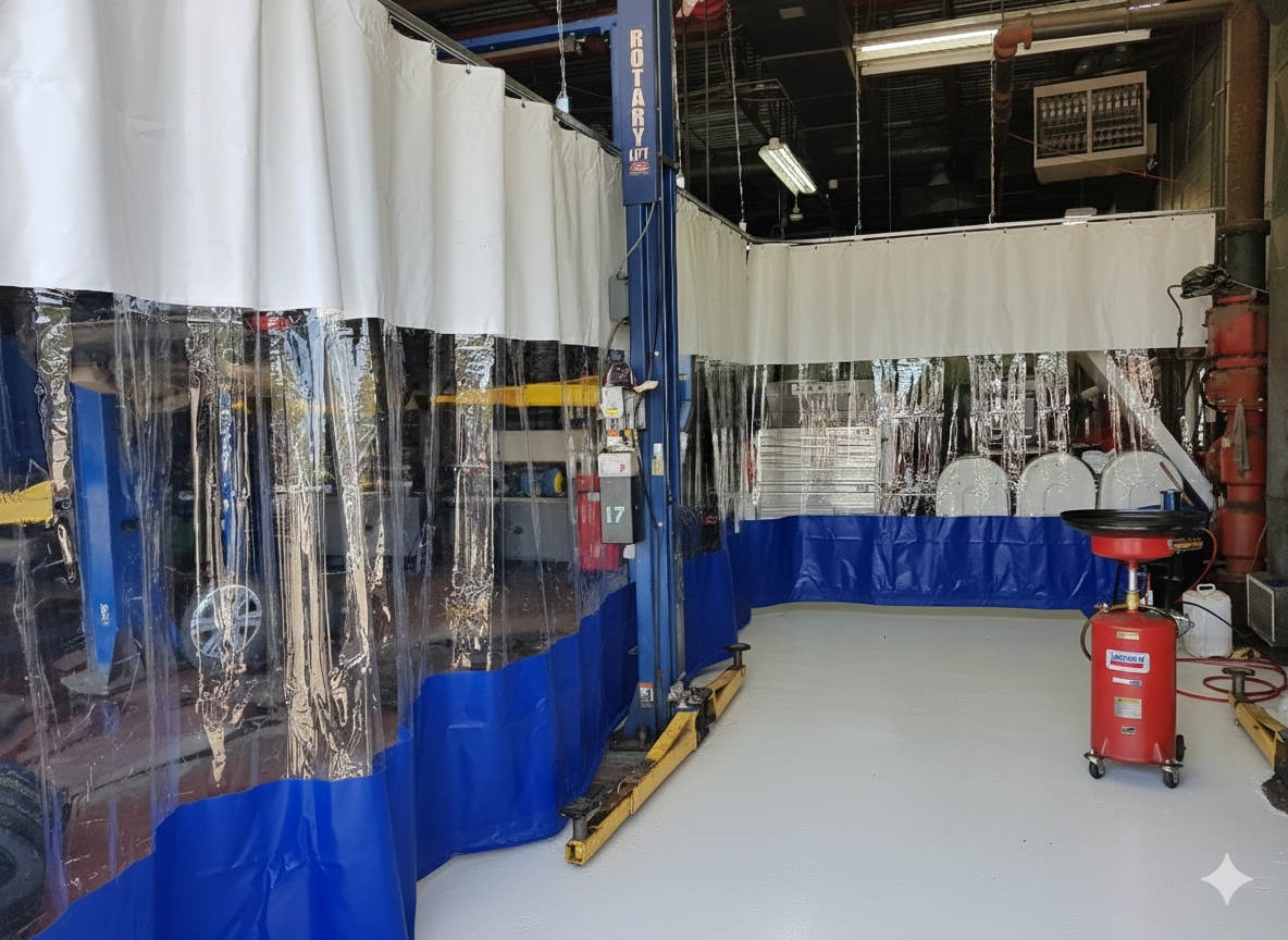 Track & Trolley Curtain Kit 10' x 18' (With Window & Hardware)