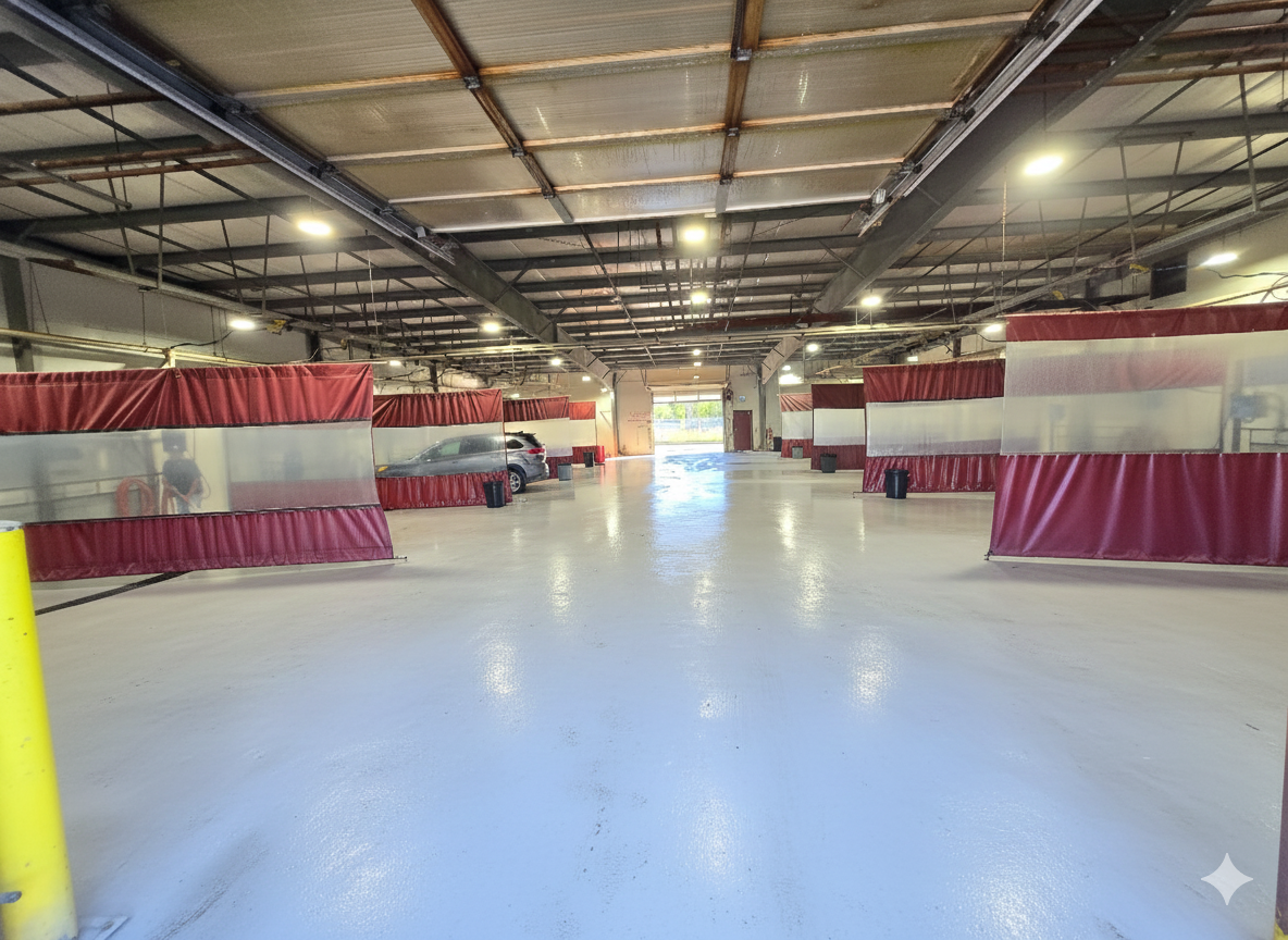 Car Wash Curtain 10' high x 24' long (With Window)