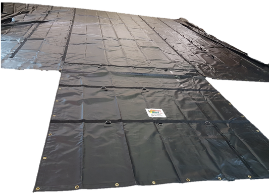 24' Wide x 18' Long Lumber Tarp With 8' x 8' Flap